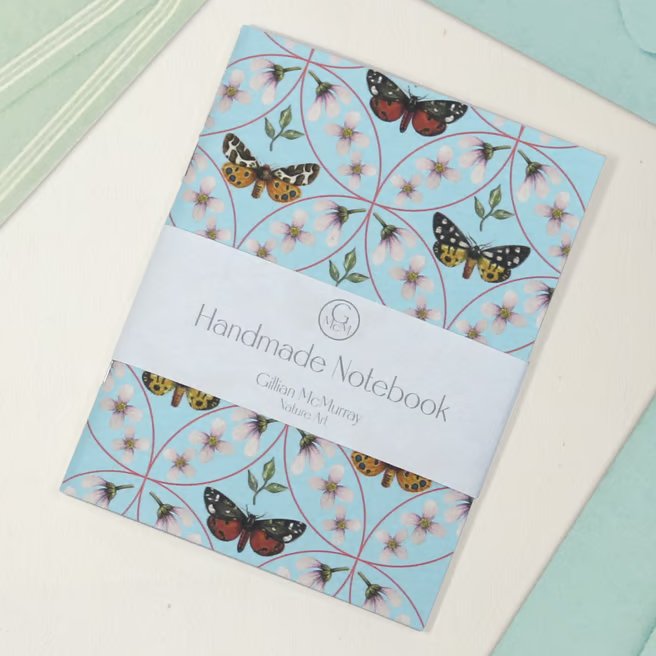 Handmade Moth Notebook - Small Notepad for Journalling, To Do Lists and Notes