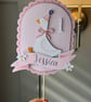 Oval Goose Pink Cake Topper  - Image 2