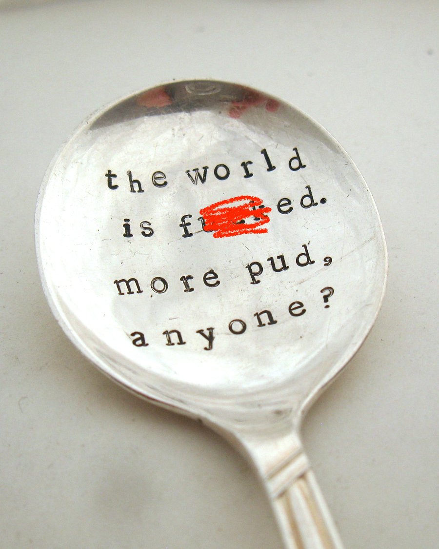 Very Rude Xmas Pud Spoon, F-Word