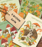 Birthday card set 4 cards cute animals - Image 1