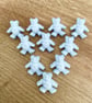 10 baby blue teddy Bear buttons 25mm - Image 3