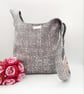 Reversible grey and patterned knot bag.  - Image 10