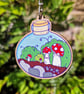 Mushroom keyring, Mushroom gift, Plant keyring Gift, Birthday Gift for Her