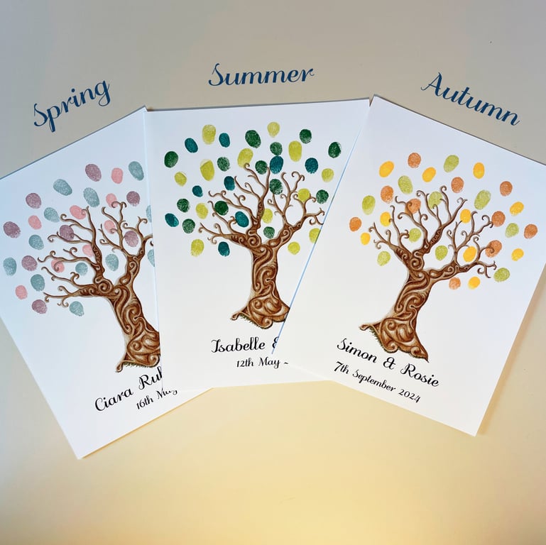 Celtic pattern guestbook tree - wood