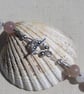 Strawberry & Clear Quartz Gemstone Statement Beaded Necklace "Strawberry Ice" - Image 6