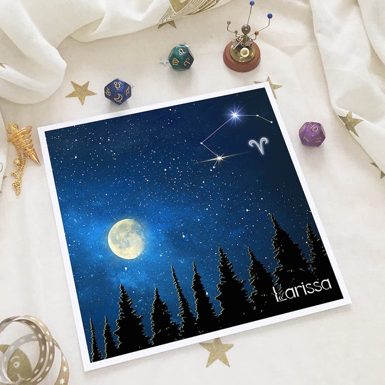 Personal Astrological Art - On A Moonlit Night