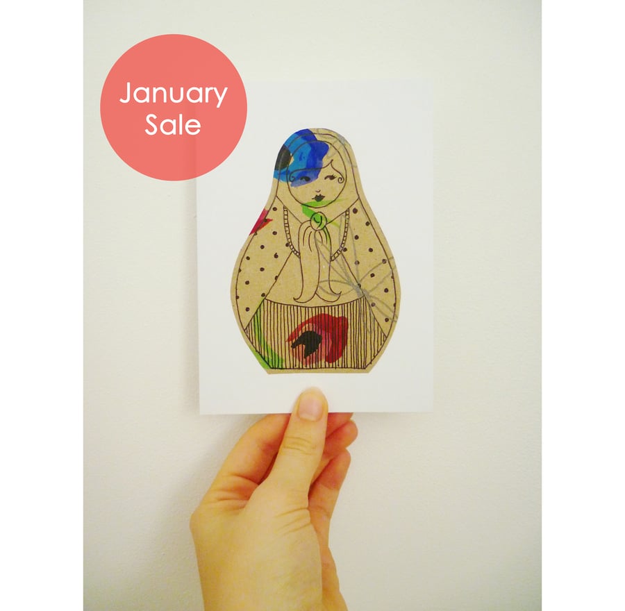 Sale - Free Postage - Russian Doll Cards