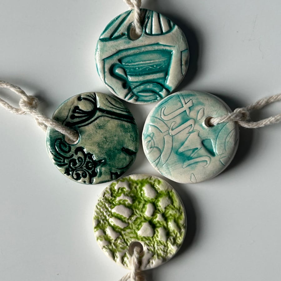 Set of Ceramic Gift Tag: Little Keepsakes, Love Tokens