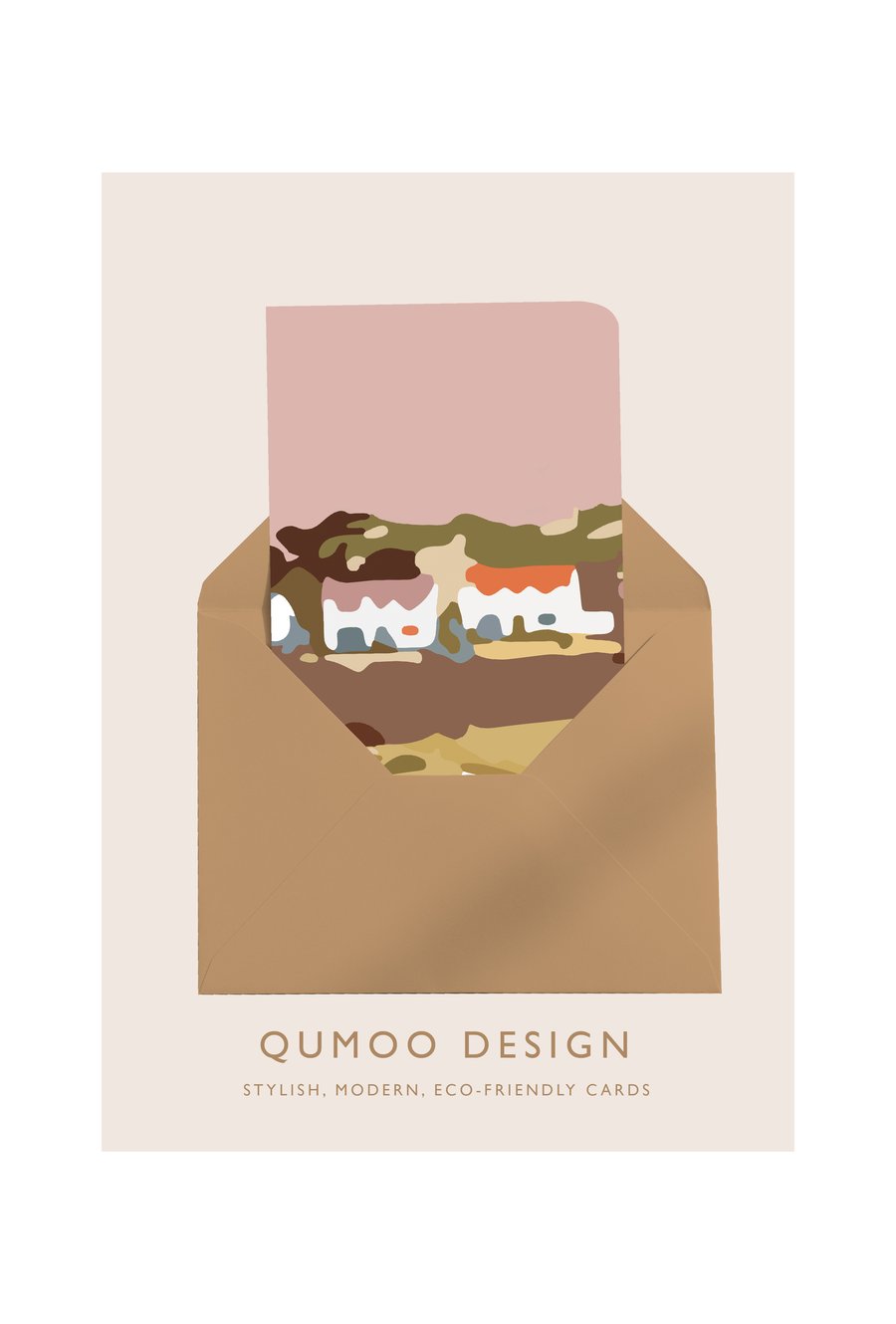 New Home new beginnings new home blank greetings card (QM205)