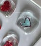 Framed Glass Fused Hearts - Image 3