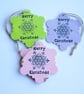 Christmas painted wooden snowflake decorations - Image 3