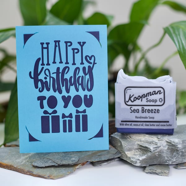 Sea Breeze Handmade Soap and Birthday Card
