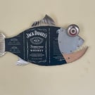 Jack Daniels Whiskey Weird Fish Garden Bar Fisherman Wall Art Pub Fishing  