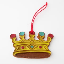 Ceramic Crown Hanging decoration