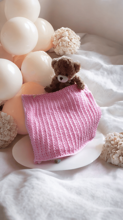 Handknitted baby blanket