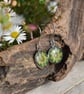 Sycamore Flower Resin Earrings, Green, 304 Stainless Steel, Made in Scotland - Image 4