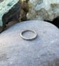 Handmade Narrow Silver Meteorite Ring - Image 5