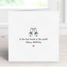 Best Friend Birthday Card, Handmade Greeting Card For Friend.