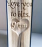Love you to bits Mum CUT & FOLD Book folding pattern - EMAILED PDF PATTERN - Image 1