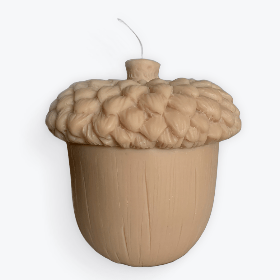 Acorn Scented Nut-Shaped 100% Organic Wax Candle