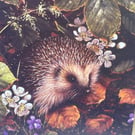 Cosy hedgehog Happy Birthday gate fold card