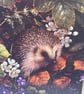 Cosy hedgehog Happy Birthday gate fold card - Image 1