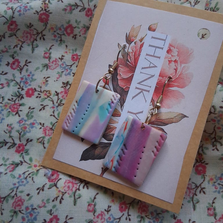 CLEARANCE! polymer clay earrings handmade- reduced-no 27