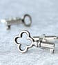 Key cufflinks, handmade solid sterling silver cufflinks, wedding, keys, 