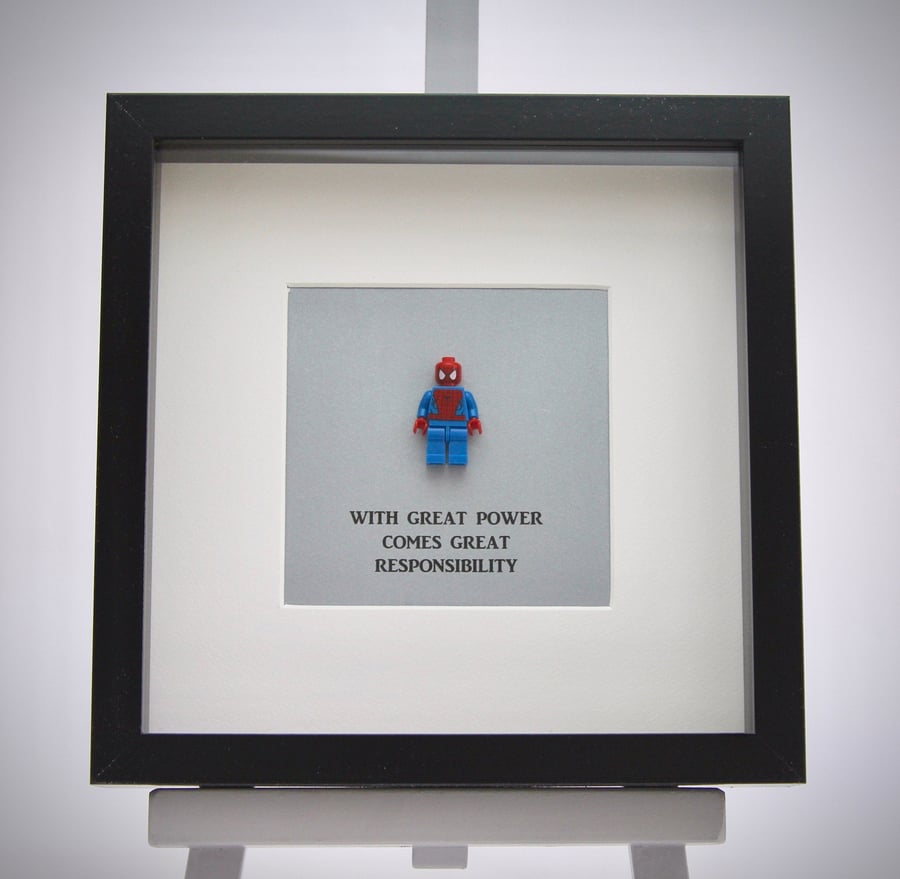 Spiderman mini Figure framed picture 