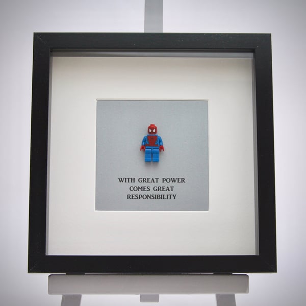 Spiderman mini Figure framed picture 