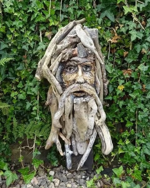Wizard Green Man Driftwood Garden Sculpture