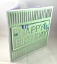 Mint and silver text Happy Birthday card - Image 6