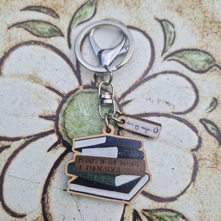 Book Stack Keyring
