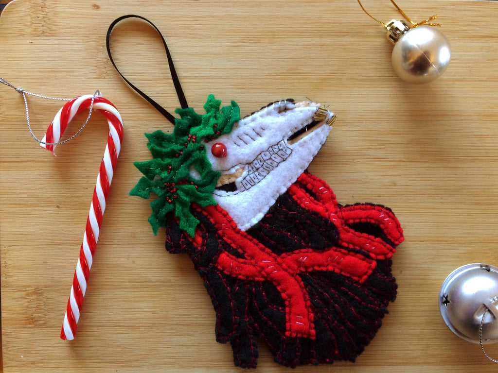 Pen Hood - Penzance Obby Oss - Mari Lwyd - Felt Tree Decoration - Pair