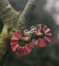 Copper Ripple Hoop Stud Earrings  - Image 6