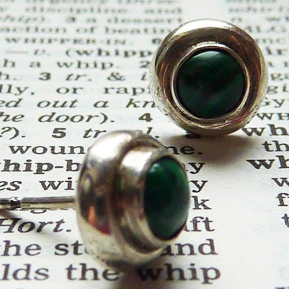 Malachite studs