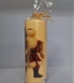 Decorated Candle Vintage Father Christmas Santa Tree Gifts Names Decoupage  - Image 3