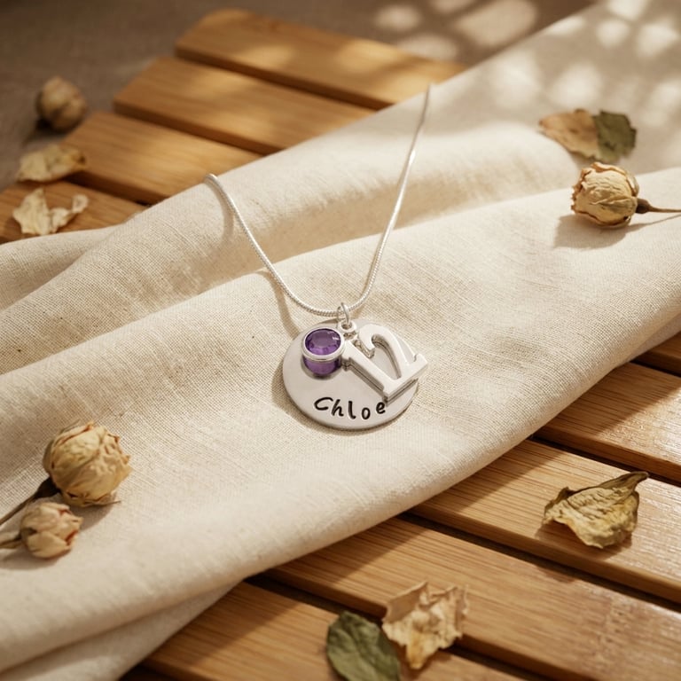 12th Birthday Gift - Personalised Necklace - Daughter Sister Granddaughter Niece