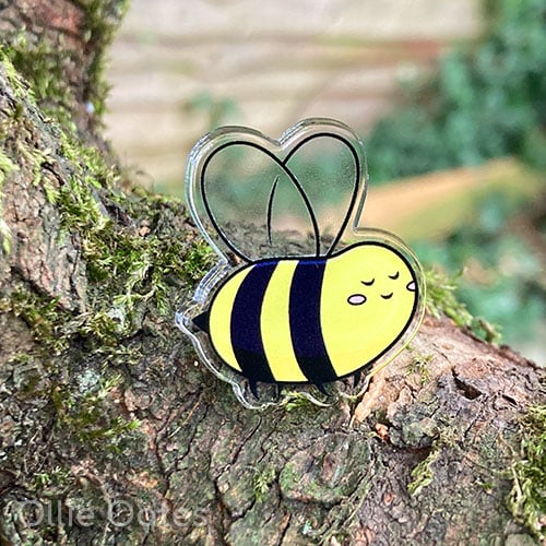 Eco-Friendly Bee Character Pin Badge