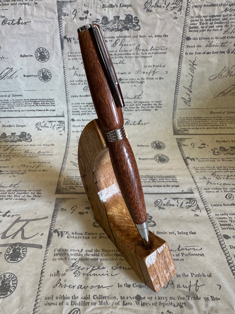 Mahogany & Chrome Ballpoint Pen