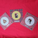 Tartan Cats Christmas Cards (pack of 3)