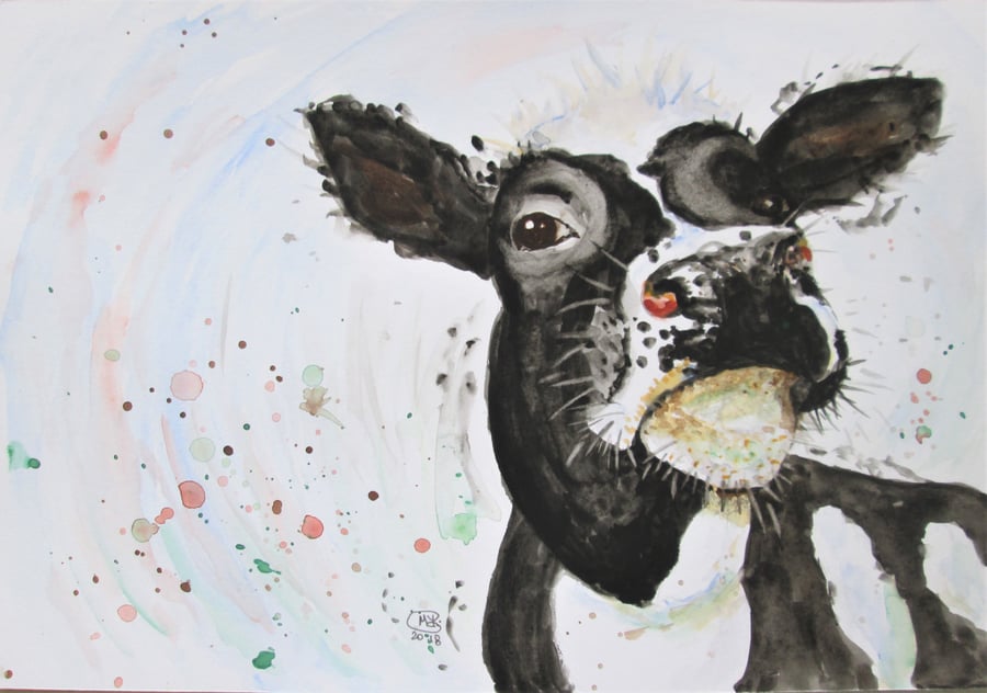 Nosy Cow. Original painting