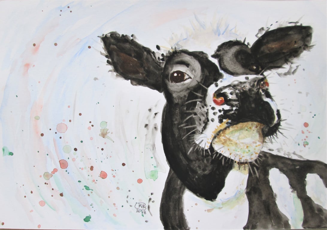 Nosy Cow. Original painting