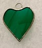 Stained glass small heart, GREEN variations - Image 5