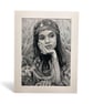 Among Hellebores Young Girl portrait Limited Edition Giclée Print With Mount. - Image 1