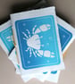 Handprinted Blue Crab Notebook - Image 1