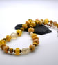 yellow polka dot lampwork glass necklace - Image 6