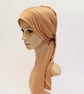 Chemo head wear, turban with ties, alopecia, hair loss coverage, viscose jersey