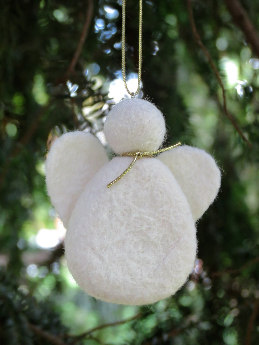 Seconds- Needle Felted Christmas Angel Decoration