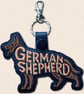 German Shepherd Keyring - Embroidered Dog Word Art Bag Charm - Image 3